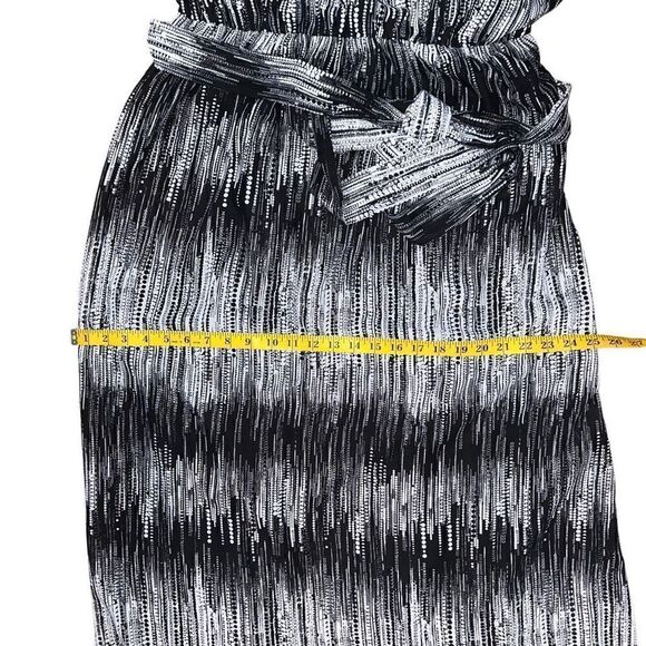 NWT LANE BRYANT Black & White Tie Waist Maxi Dress Size 16 - Picture 8 of 9